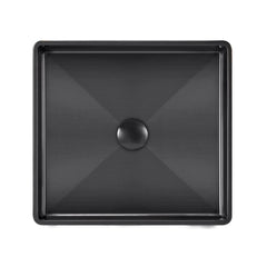 WHITEHAUS 15″ Noah plus 18 Gauge, Squared Semi-recessed Basin Set with Center Drain - WHNPL1577 - The Home Selection