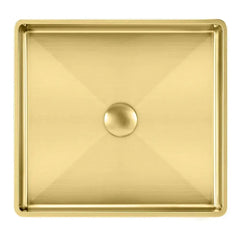 WHITEHAUS 15″ Noah plus 18 Gauge, Squared Semi-recessed Basin Set with Center Drain - WHNPL1577 - The Home Selection