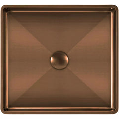 WHITEHAUS 15″ Noah plus 18 Gauge, Squared Semi-recessed Basin Set with Center Drain - WHNPL1577 - The Home Selection