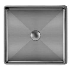 WHITEHAUS 15″ Noah plus 18 Gauge, Squared Semi-recessed Basin Set with Center Drain - WHNPL1577 - The Home Selection