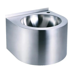 WHITEHAUS 15″ Noah’s Collection Brushed Stainless Steel Commercial Single Bowl Wall Mount Wash Basin - WHNCB1616 - The Home Selection