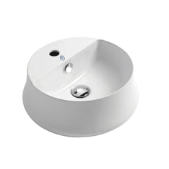 Whitehaus 16″ Britannia Round above Mount Basin with Single Faucet Hole Drill – B-SH03 - The Home Selection