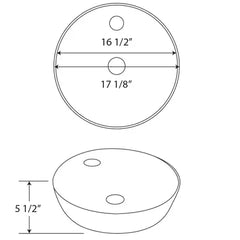 WHITEHAUS 17″ Isabella Plus Round Above Mount Basin - WH71306 - The Home Selection