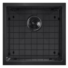 WHITEHAUS 18″ Noah plus Single Bowl 16 Gauge Linen Textured Dual-Mount Kitchen Sink Set - WHNPL1818 - The Home Selection