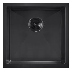 WHITEHAUS 18″ Noah plus Single Bowl 16 Gauge Linen Textured Dual-Mount Kitchen Sink Set - WHNPL1818 - The Home Selection