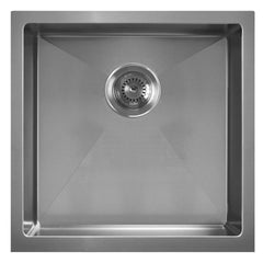 WHITEHAUS 18″ Noah plus Single Bowl 16 Gauge Linen Textured Dual-Mount Kitchen Sink Set - WHNPL1818 - The Home Selection