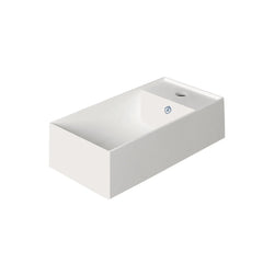 WHITEHAUS 19″ Britannia Rectangular Wall Mount Basin with Right Single Hole Drill – B-AG50 - The Home Selection