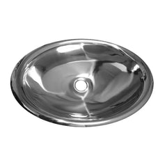 WHITEHAUS 22″ Noah’s Collection Mirrored Stainless Steel Drop-In/Undermount Bathroom Basin - WHNVE218 - The Home Selection