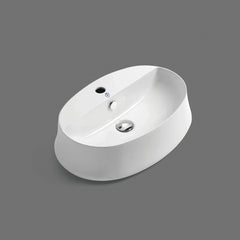 WHITEHAUS 23″ Britannia Oval above Mount Basin with Single Faucet Hole Drill – B-SH05 - The Home Selection