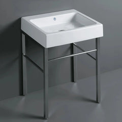 WHITEHAUS 23″ Britannia Rectangular Sink Console with Front Towel Bar – B-U60-DUCG1-A06 - The Home Selection