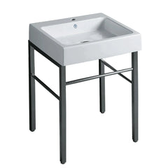 WHITEHAUS 23″ Britannia Rectangular Sink Console with Front Towel Bar – B-U60-DUCG1-A06 - The Home Selection