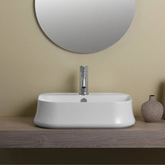 WHITEHAUS 24″ Britannia Rectangular above Mount Basin with Single Faucet Hole Drill – B-SH09 - The Home Selection