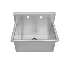 WHITEHAUS 25″ Noah’s Collection Brushed Stainless Steel Commercial Drop-In or Wall Mount Utility Sink - WHNC2520 - The Home Selection