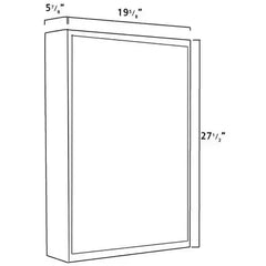 WHITEHAUS 27" Medicinehaus Single Mirrored Door Anodized Aluminum Surface Mount Medicine Cabinet - WHKAL - The Home Selection