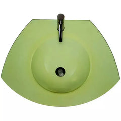 WHITEHAUS 27″ New GenerationEcoloom Trapezoidal Glass Counter Top with Integrated Round Basin - WHECOLOOM - The Home Selection