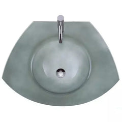 WHITEHAUS 27″ New GenerationEcoloom Trapezoidal Glass Counter Top with Integrated Round Basin - WHECOLOOM - The Home Selection