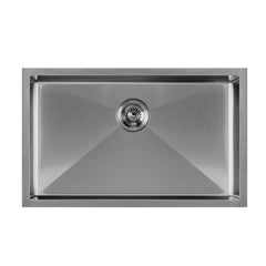 WHITEHAUS 29″ Noah plus Single Bowl, 16 Gauge Linen Textured Dual-Mount Sink Set - WHNPL2918 - The Home Selection