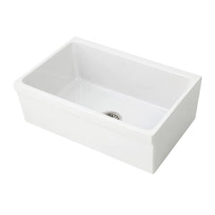 WHITEHAUS 30″ Glencove Reversible Fireclay Kitchen Sink with Elegant Beveled Front Apron - WHQ5530 - The Home Selection