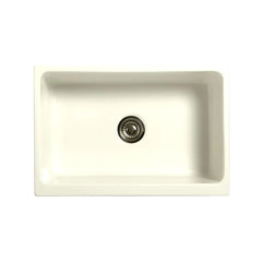 WHITEHAUS 30″ Glencove Reversible Fireclay Kitchen Sink with Elegant Beveled Front Apron - WHQ5530 - The Home Selection