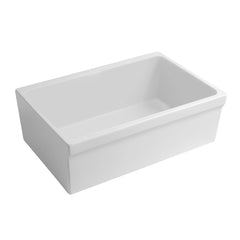 WHITEHAUS 30″ Glencove Reversible Fireclay Kitchen Sink with Elegant Beveled Front Apron - WHQ5530 - The Home Selection