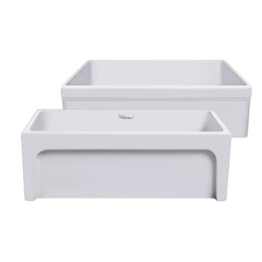 WHITEHAUS 30″ Glencove Reversible Fireclay Kitchen Sink with Elegant Beveled Front Apron - WHQ5530 - The Home Selection