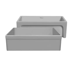 WHITEHAUS 30″ Glencove Reversible Fireclay Kitchen Sink with Elegant Beveled Front Apron - WHQ5530 - The Home Selection