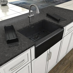 WHITEHAUS 30″ Noah plus Single Bowl 16 Gauge Sink Set with a Seamless Customized Front Apron - WHNPL3020 - The Home Selection