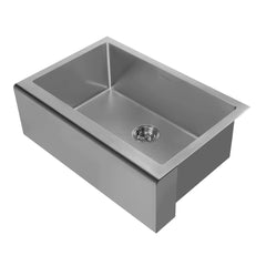 WHITEHAUS 30″ Noah plus Single Bowl 16 Gauge Sink Set with a Seamless Customized Front Apron - WHNPL3020 - The Home Selection