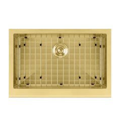 WHITEHAUS 30″ Noah plus Single Bowl 16 Gauge Sink Set with a Seamless Customized Front Apron - WHNPL3020 - The Home Selection