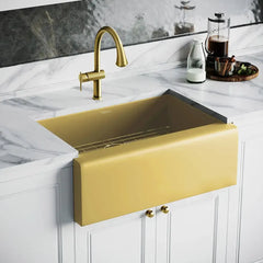 WHITEHAUS 30″ Noah plus Single Bowl 16 Gauge Sink Set with a Seamless Customized Front Apron - WHNPL3020 - The Home Selection