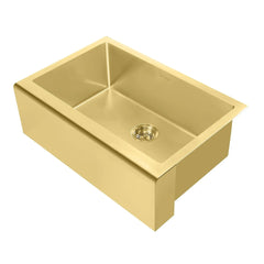 WHITEHAUS 30″ Noah plus Single Bowl 16 Gauge Sink Set with a Seamless Customized Front Apron - WHNPL3020 - The Home Selection