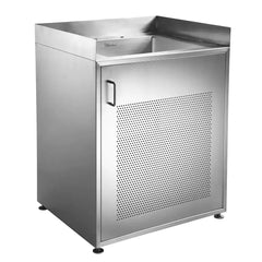 WHITEHAUS 30″ Pearlhaus Stainless Steel Single Door Utility Cabinet with Sink - WHNC30CAB - The Home Selection