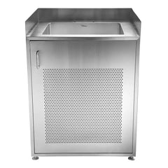 WHITEHAUS 30″ Pearlhaus Stainless Steel Single Door Utility Cabinet with Sink - WHNC30CAB - The Home Selection
