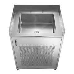 WHITEHAUS 30″ Pearlhaus Stainless Steel Single Door Utility Cabinet with Sink - WHNC30CAB - The Home Selection