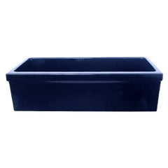 WHITEHAUS 30″ Quatro Alcove Reversible Fireclay Kitchen Sink with Decorative 2½″ Lip - WHQ530-BLUE - The Home Selection