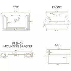 WHITEHAUS 31″ Noah’s Collection Brushed Stainless Steel Commercial Drop-In or Wall Mount Utility Sink - WHNC3120 - The Home Selection