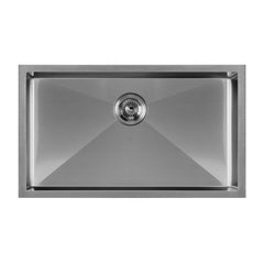 WHITEHAUS 33″ Noah plus Single Bowl, 16 Gauge Linen Textured Dual-Mount Sink Set - WHNPL3318 - The Home Selection