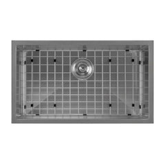 WHITEHAUS 33″ Noah plus Single Bowl, 16 Gauge Linen Textured Dual-Mount Sink Set - WHNPL3318 - The Home Selection