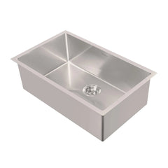 WHITEHAUS 33″ Noah plus Single Bowl, 16 Gauge Linen Textured Dual-Mount Sink Set - WHNPL3318 - The Home Selection