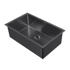 WHITEHAUS 33″ Noah plus Single Bowl, 16 Gauge Linen Textured Dual-Mount Sink Set - WHNPL3318 - The Home Selection