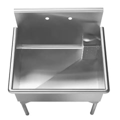 WHITEHAUS 33″ Pearlhaus Stainless Steel Single Bowl Freestanding Utility Sink - WHLS3024-NP - The Home Selection