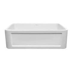 WHITEHAUS 33″ Reversible Series Fireclay Kitchen Sink with Concave Front Apron - WHPLCON3319 - The Home Selection