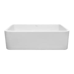 WHITEHAUS 33″ Reversible Series Fireclay Kitchen Sink with Concave Front Apron - WHPLCON3319 - The Home Selection