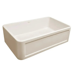 WHITEHAUS 33″ Reversible Series Fireclay Kitchen Sink with Concave Front Apron - WHPLCON3319 - The Home Selection