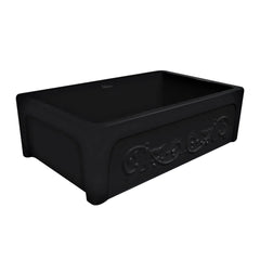 WHITEHAUS 33″ St. Ives Reversible Fireclay Kitchen Sink with Embossed Vine Design - WHSIV3333 - The Home Selection
