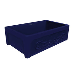 WHITEHAUS 33″ St. Ives Reversible Fireclay Kitchen Sink with Embossed Vine Design - WHSIV3333 - The Home Selection