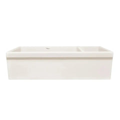 WHITEHAUS 36″ Quatro Alcove Large Fireclay Reversible Sink and Small Bowl - WHQDB542 - The Home Selection