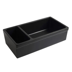 WHITEHAUS 36″ Quatro Alcove Large Fireclay Reversible Sink and Small Bowl - WHQDB542 - The Home Selection