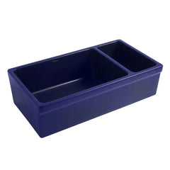 WHITEHAUS 36″ Quatro Alcove Large Fireclay Reversible Sink and Small Bowl - WHQDB542 - The Home Selection