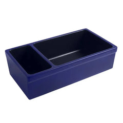 WHITEHAUS 36″ Quatro Alcove Large Fireclay Reversible Sink and Small Bowl - WHQDB542 - The Home Selection